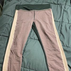 Mauve and gray 7/8 leggings